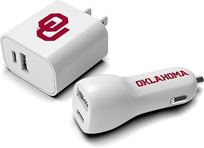 Prime Brands Group University of Oklahoma USB Wall and Car Charger Combo