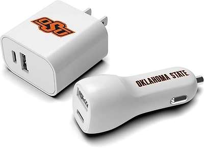 Prime Brands Group Oklahoma State University USB Wall and Car Charger Combo