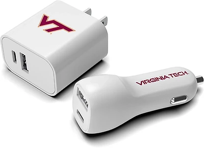 Prime Brands Group Virginia Tech USB Wall and Car Charger Combo