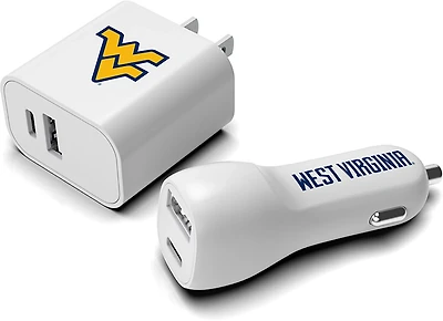 Prime Brands Group West Virginia University USB Wall and Car Charger Combo