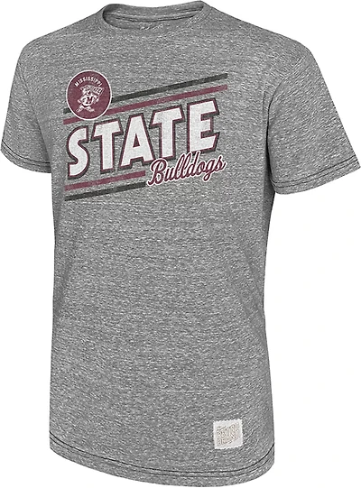 Retro Brand Men’s Mississippi State University Slant Stripe T-shirt