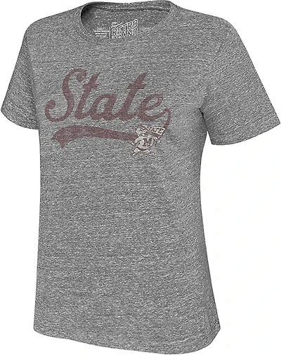 Retro Brand Women’s Mississippi State University Vault Script Boxy T-shirt