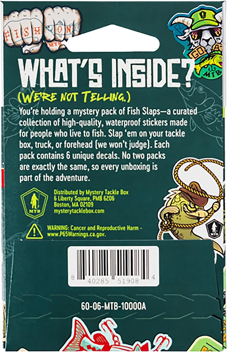 Mystery Tackle Box Fish Slaps Decal Kit