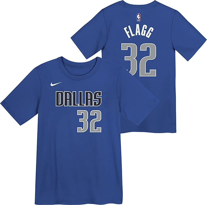 Nike Boys' (4-7) Dallas Mavericks Cooper Flagg Icon Name and Number Short Sleeve T-shirt
