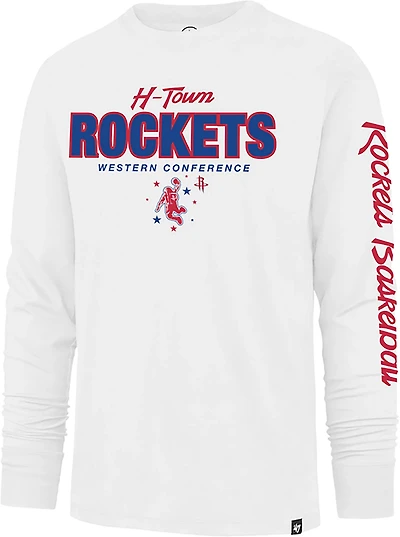 '47 Men's Houston Rockets Low Block Franklin Long Sleeve T-shirt