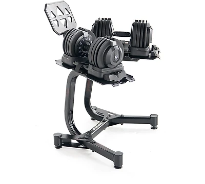Echelon Strength Adjustable Dumbbells 752 with Stand