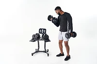 Echelon Strength Adjustable Dumbbells 752 with Stand
