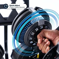 Echelon Strength Adjustable Dumbbells 752 with Stand
