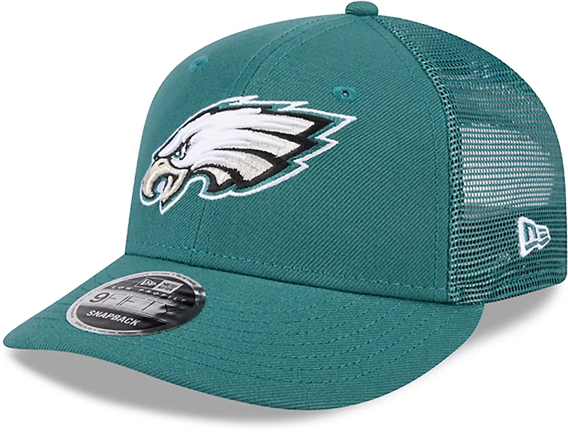 New Era Adults' Philadelphia Eagles Logo Low Profile OTC Trucker Cap