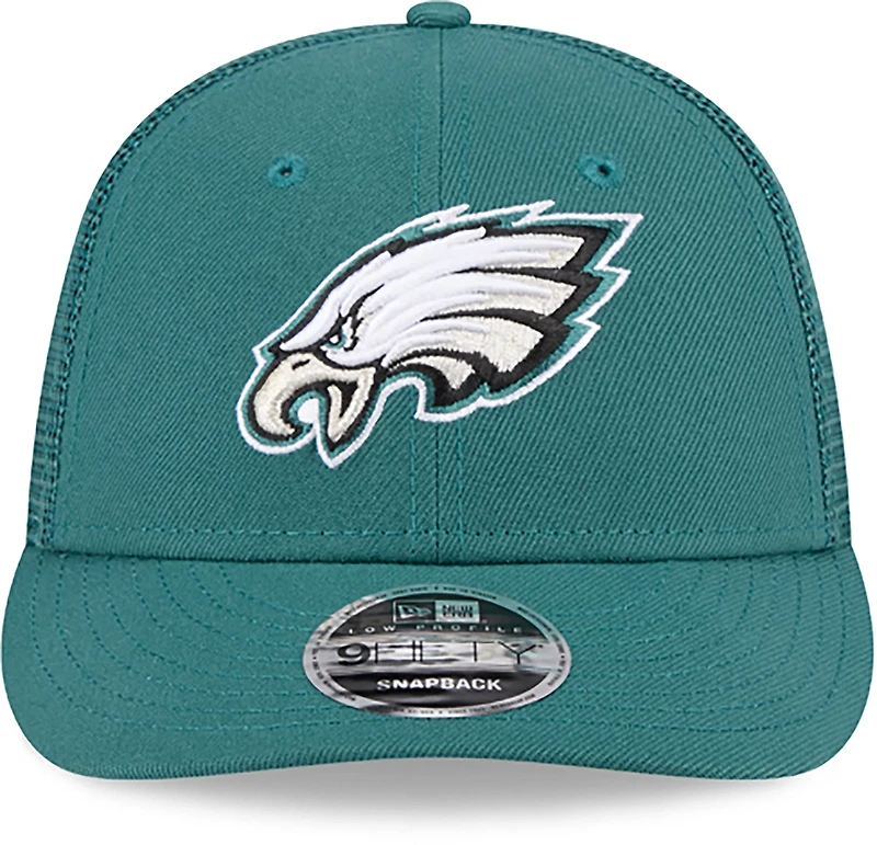 New Era Adults' Philadelphia Eagles Logo Low Profile OTC Trucker Cap