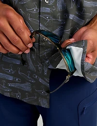 Huk Men's Tide Point KC Scott© Printed Short Sleeve Button-Down Shirt