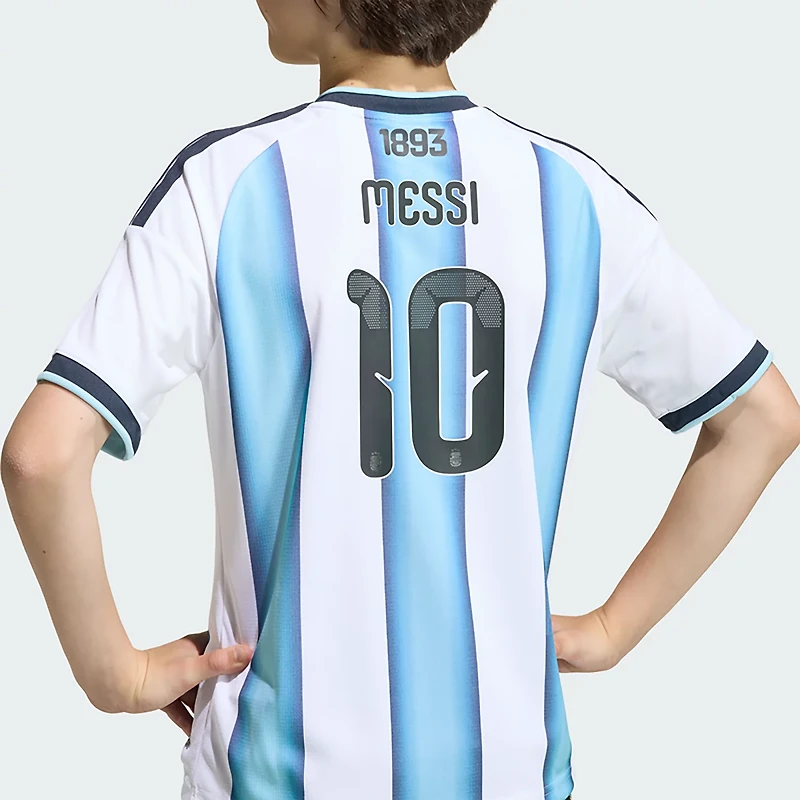 adidas Kids' Lionel Messi Argentina 2026 World Cup Home Replica Jersey