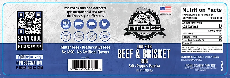 Pit Boss Lonestar Beef Brisket Rub