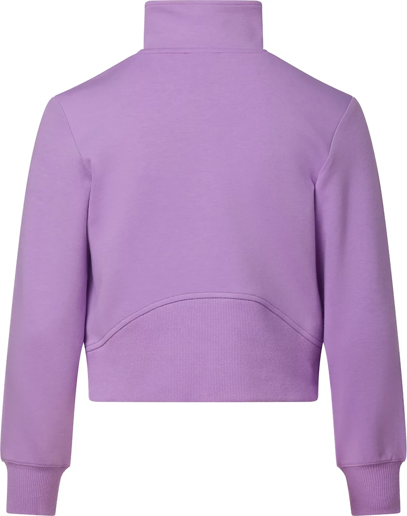 BCG Girls' Double Knit 1/4-Zip Long Sleeve Top