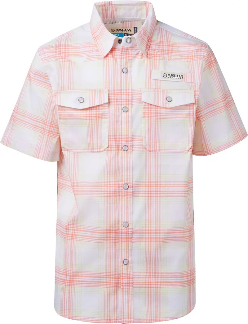 Magellan Boys' Pecos River Plaid Short Sleeve Shirt