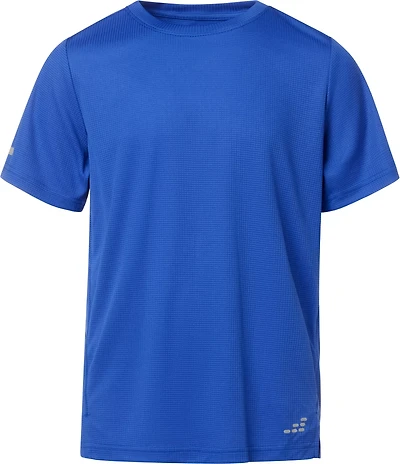 BCG Boys' Run Grid Mesh Spring Short Sleeve T-shirt