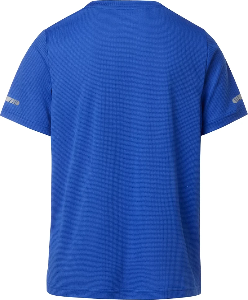 BCG Boys' Run Grid Mesh Spring Short Sleeve T-shirt