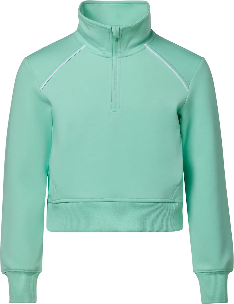 BCG Girls' Double Knit 1/4-Zip Long Sleeve Top