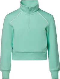 BCG Girls' Double Knit 1/4-Zip Long Sleeve Top