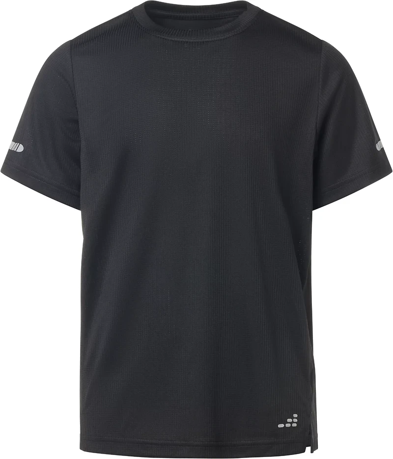 BCG Boys' Run Grid Mesh Spring Short Sleeve T-shirt