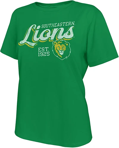 Retro Brand Women's Southeastern Louisiana University Script Boxy Graphic T-shirt