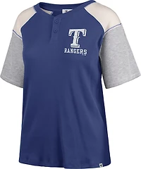 '47 Women's Texas Rangers Underline Harvey Short Sleeve Henley