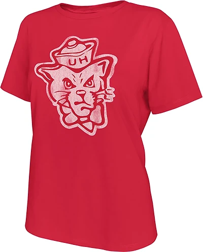 Retro Brand Women's University of Houston Cougar Boxy Graphic T-shirt