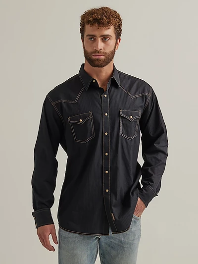 Wrangler Men's Retro Premium Long Sleeve Snap Shirt