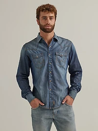 Wrangler Men's Retro Premium Long Sleeve Snap Shirt
