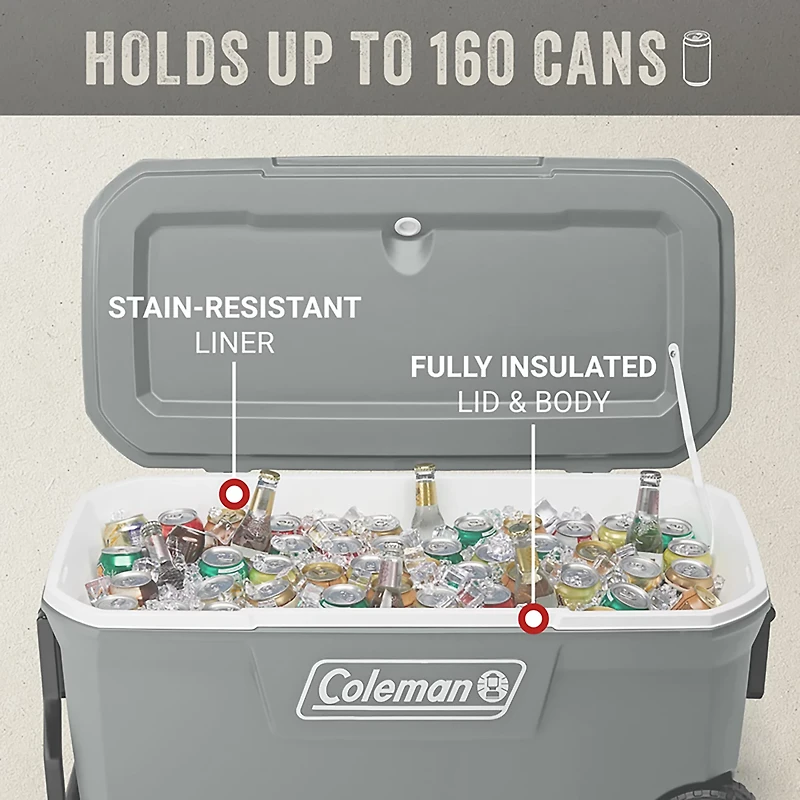 Coleman 316 Series 100 qt Wheeled Hard Cooler
