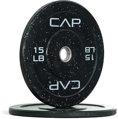CAP Barbell 30 lb Olympic Speckled Bumper Plates Pair