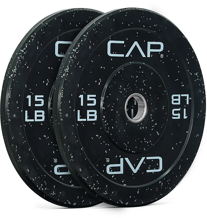 CAP Barbell 30 lb Olympic Speckled Bumper Plates Pair