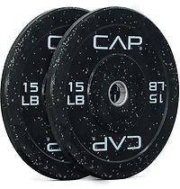 CAP Barbell 30 lb Olympic Speckled Bumper Plates Pair
