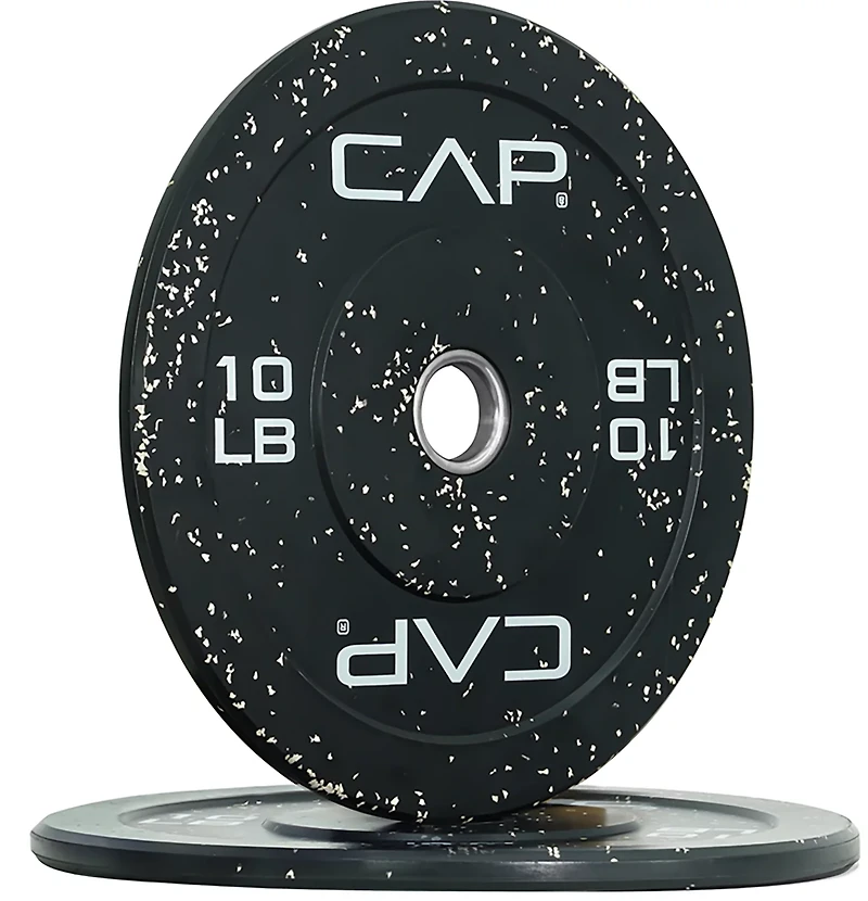 CAP Barbell 30 lb Olympic Speckled Bumper Plates Pair