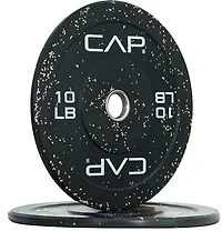 CAP Barbell 30 lb Olympic Speckled Bumper Plates Pair