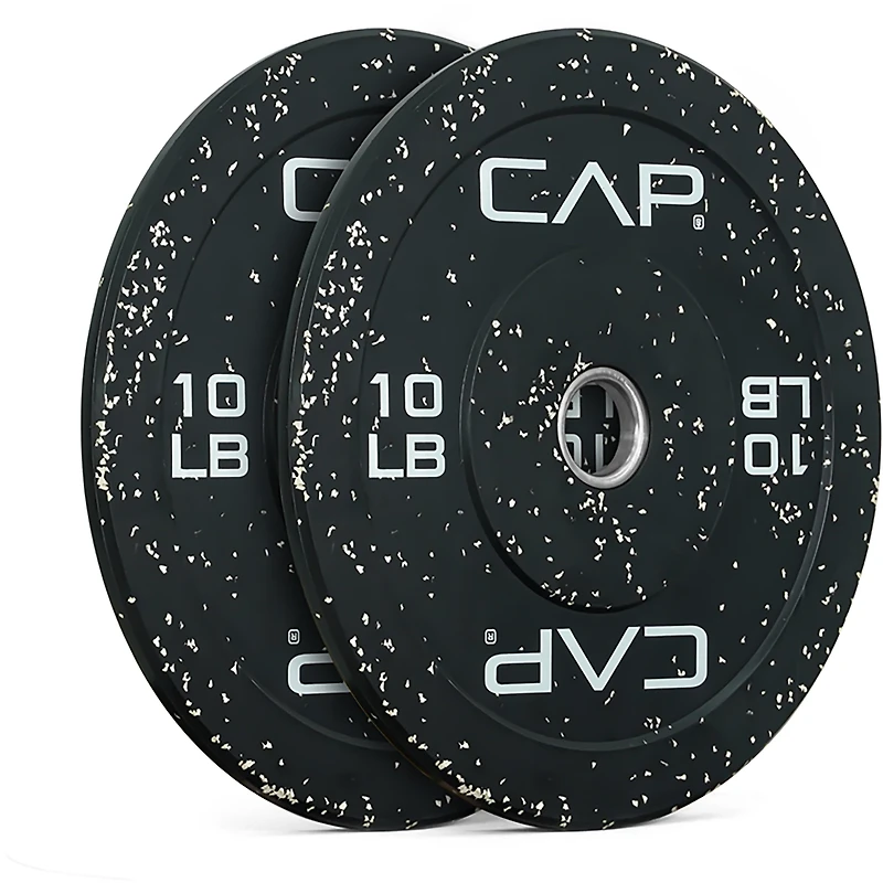CAP Barbell 30 lb Olympic Speckled Bumper Plates Pair