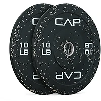 CAP Barbell 30 lb Olympic Speckled Bumper Plates Pair