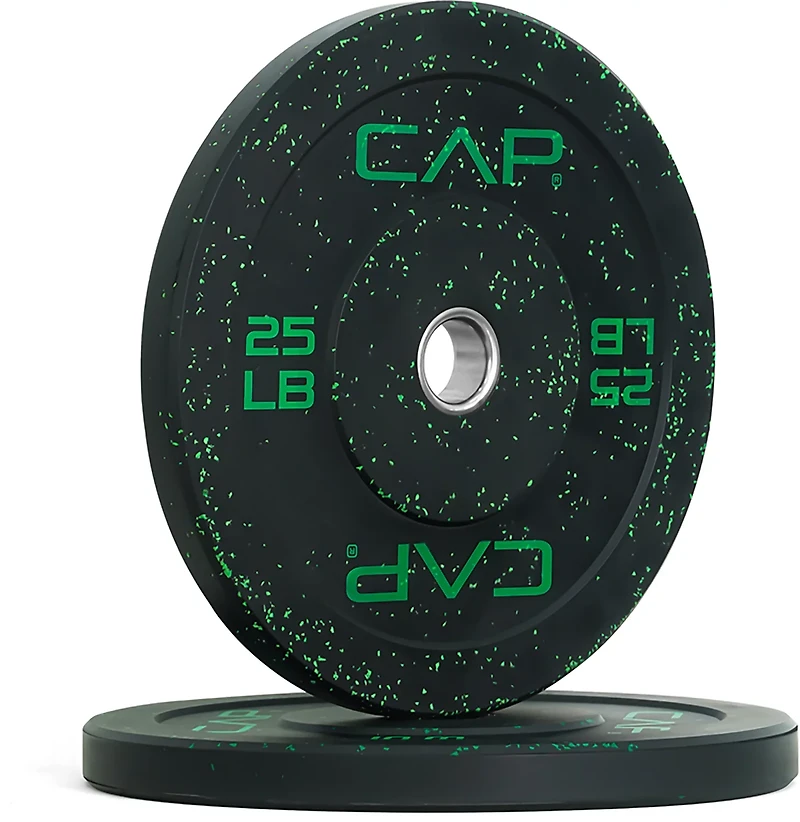 CAP Barbell 30 lb Olympic Speckled Bumper Plates Pair