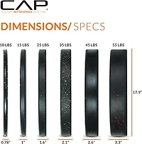 CAP Barbell Olympic Speckled Bumper Plate