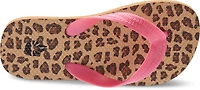 O'Rageous Girls' Cheetah Print Flip Flops