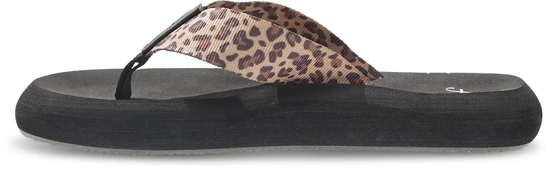 Freely Women's Cheetah Print Belted Flip Flops