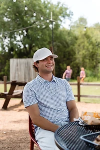 BURLEBO Men's Texas Pride Performance Polo Shirt