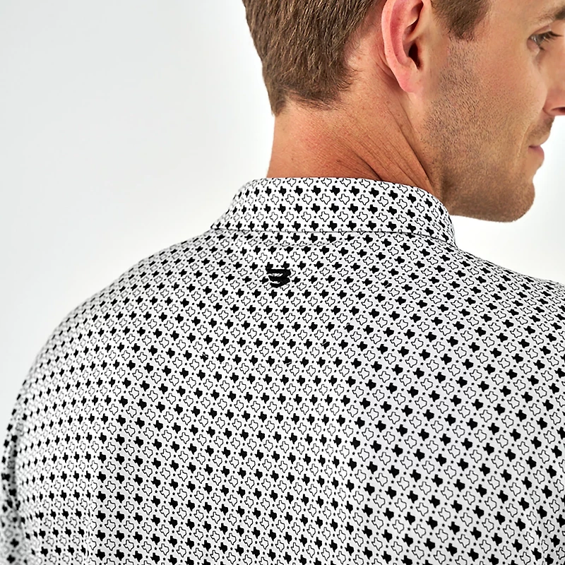 BURLEBO Men's Texas Pride Performance Polo Shirt