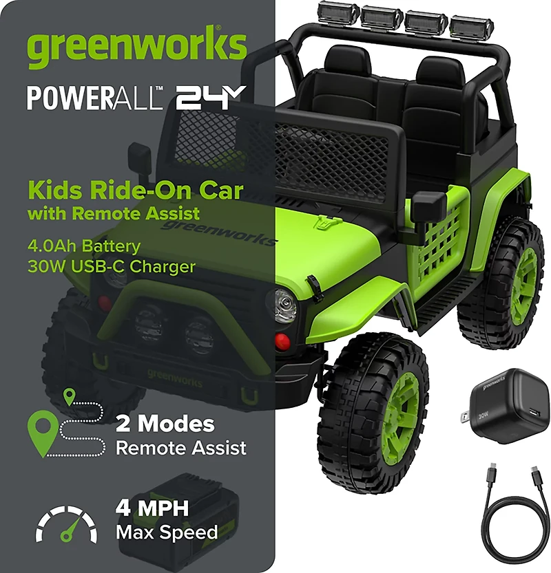 24V Jr Adventure Series Kids Ride-On Car