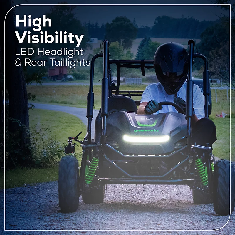 Greenworks Youth 60V Gen 2 STEALTH Series All-Terrain 2-Seat Electric Go-Kart