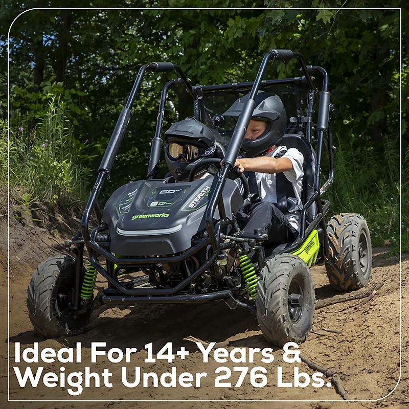 Greenworks Youth 60V Gen 2 STEALTH Series All-Terrain 2-Seat Electric Go-Kart
