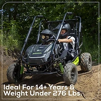 Greenworks Youth 60V Gen 2 STEALTH Series All-Terrain 2-Seat Electric Go-Kart