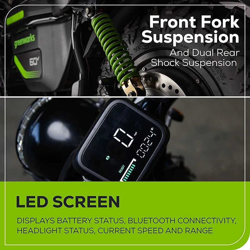 Greenworks Kids’ STEALTH 60V Mini Bike