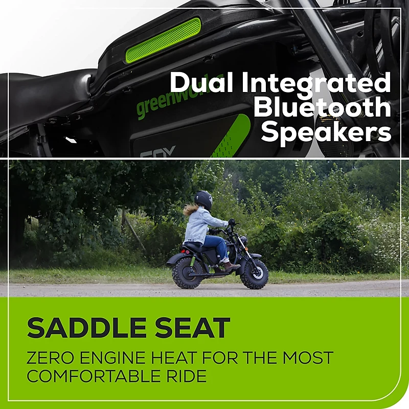 Greenworks Kids’ STEALTH 60V Mini Bike