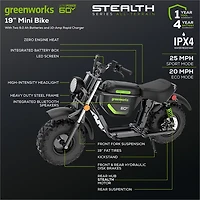 Greenworks Kids’ STEALTH 60V Mini Bike
